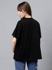 Ek Kaam Kar - Black Women's Oversized Tshirt