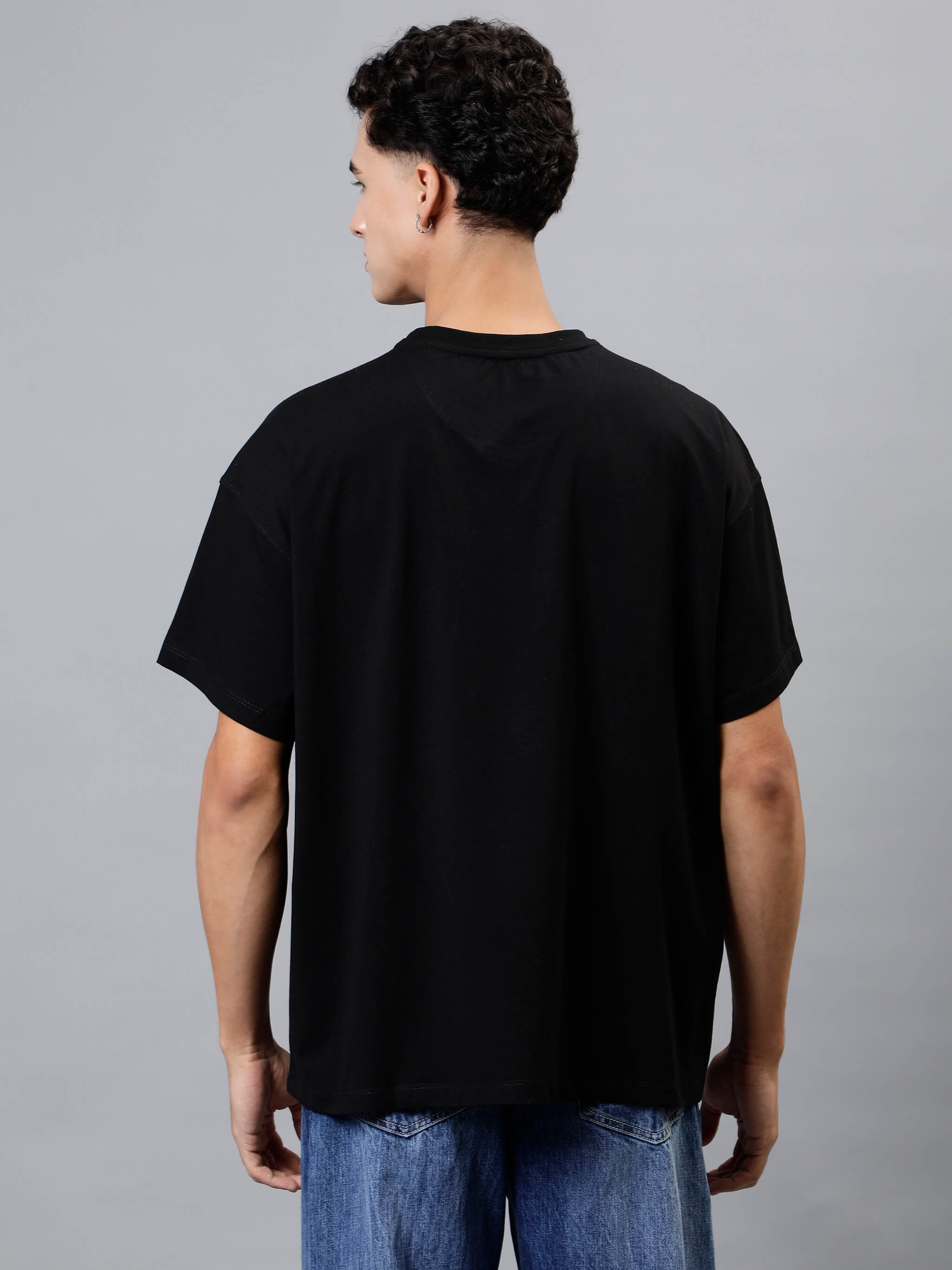 Ek Kaam Kar - Black Oversized Mens Tshirt