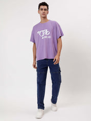 Ek Kaam Kar - Purple Oversized Men Tshirt