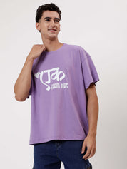 Ek Kaam Kar - Purple Oversized Men Tshirt