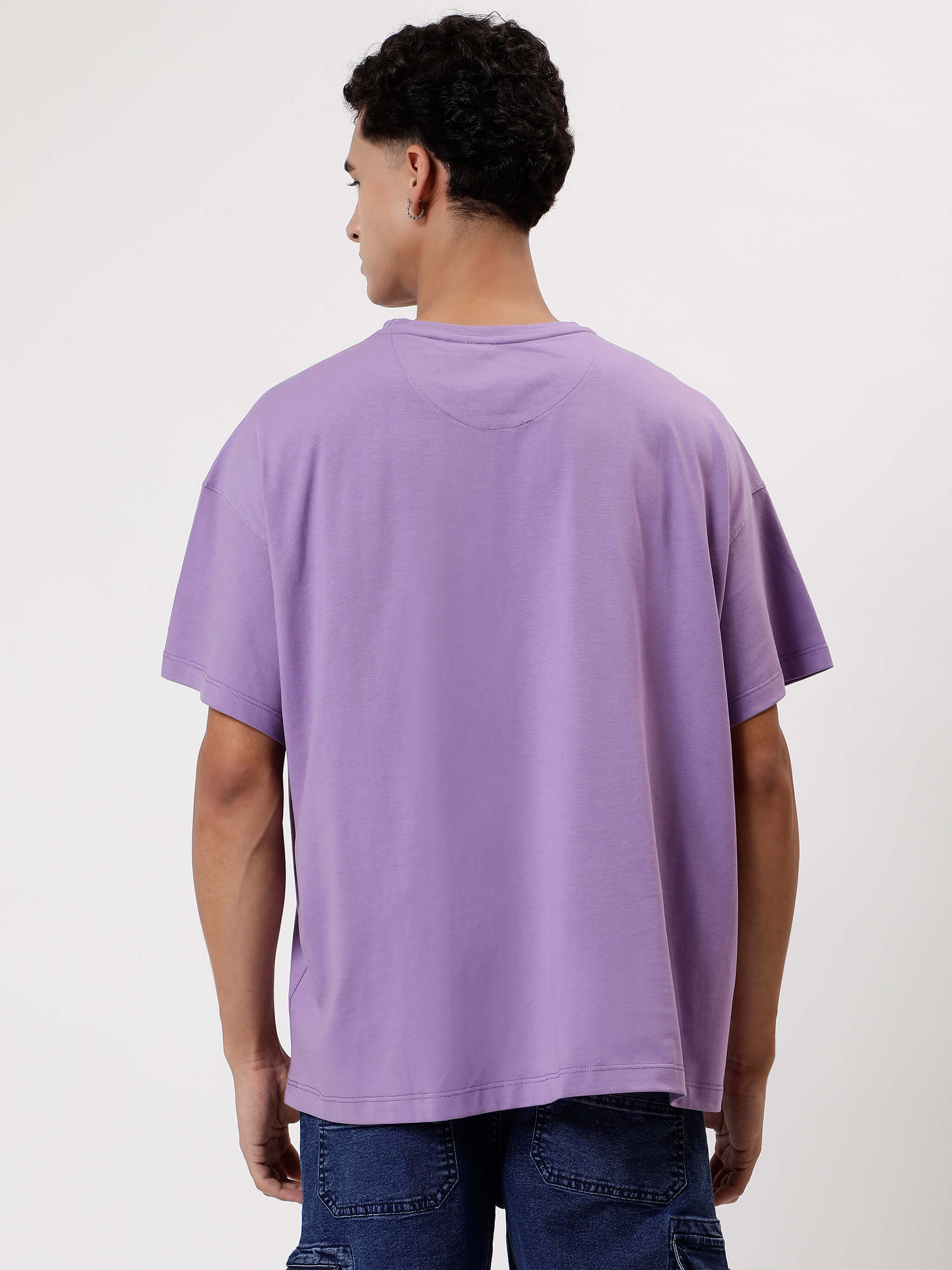 Ek Kaam Kar - Purple Oversized Men Tshirt