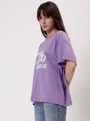 Ek Kaam Kar - Purple Women's Oversized Tshirt