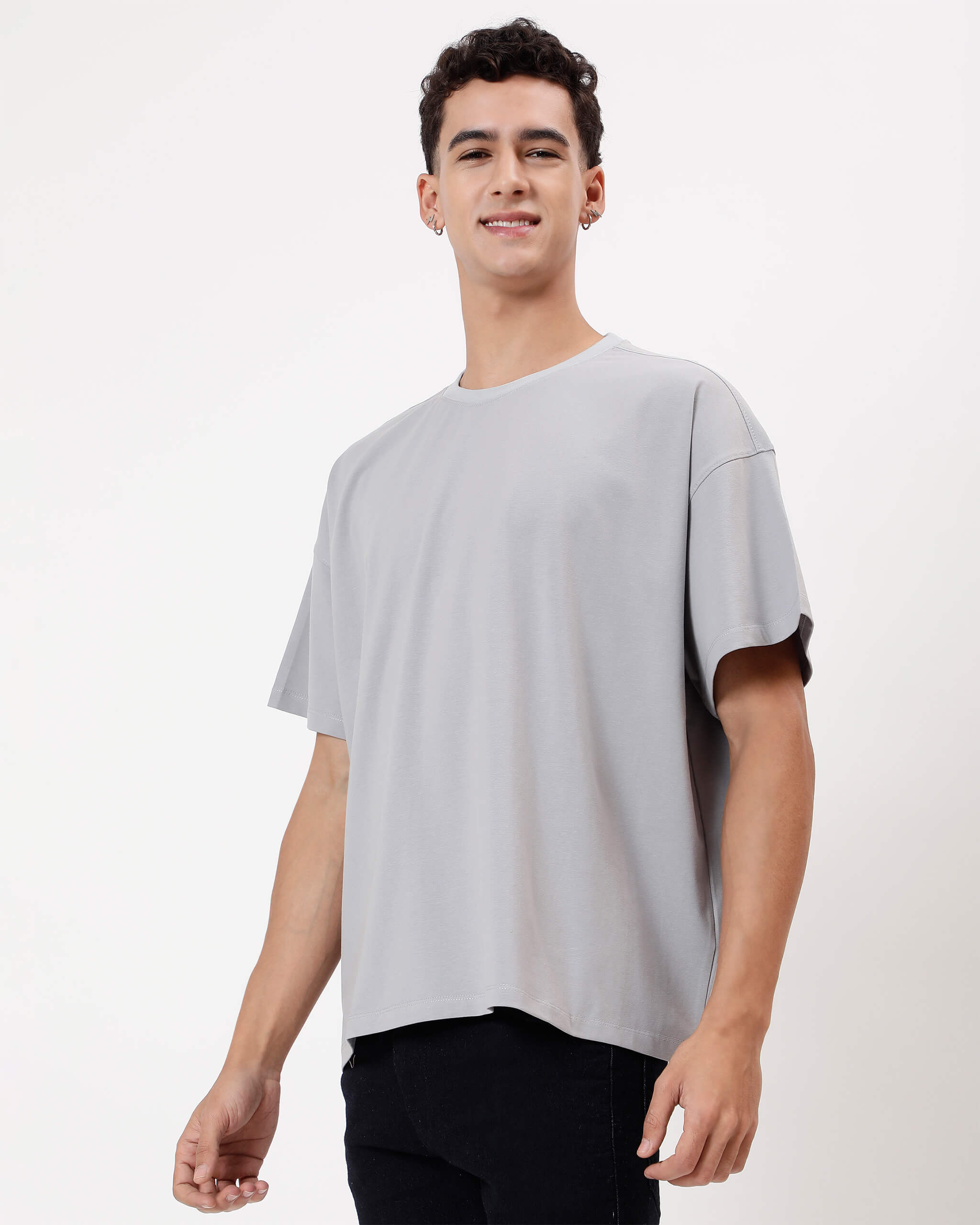 Ash Grey Oversized Men Tshirt