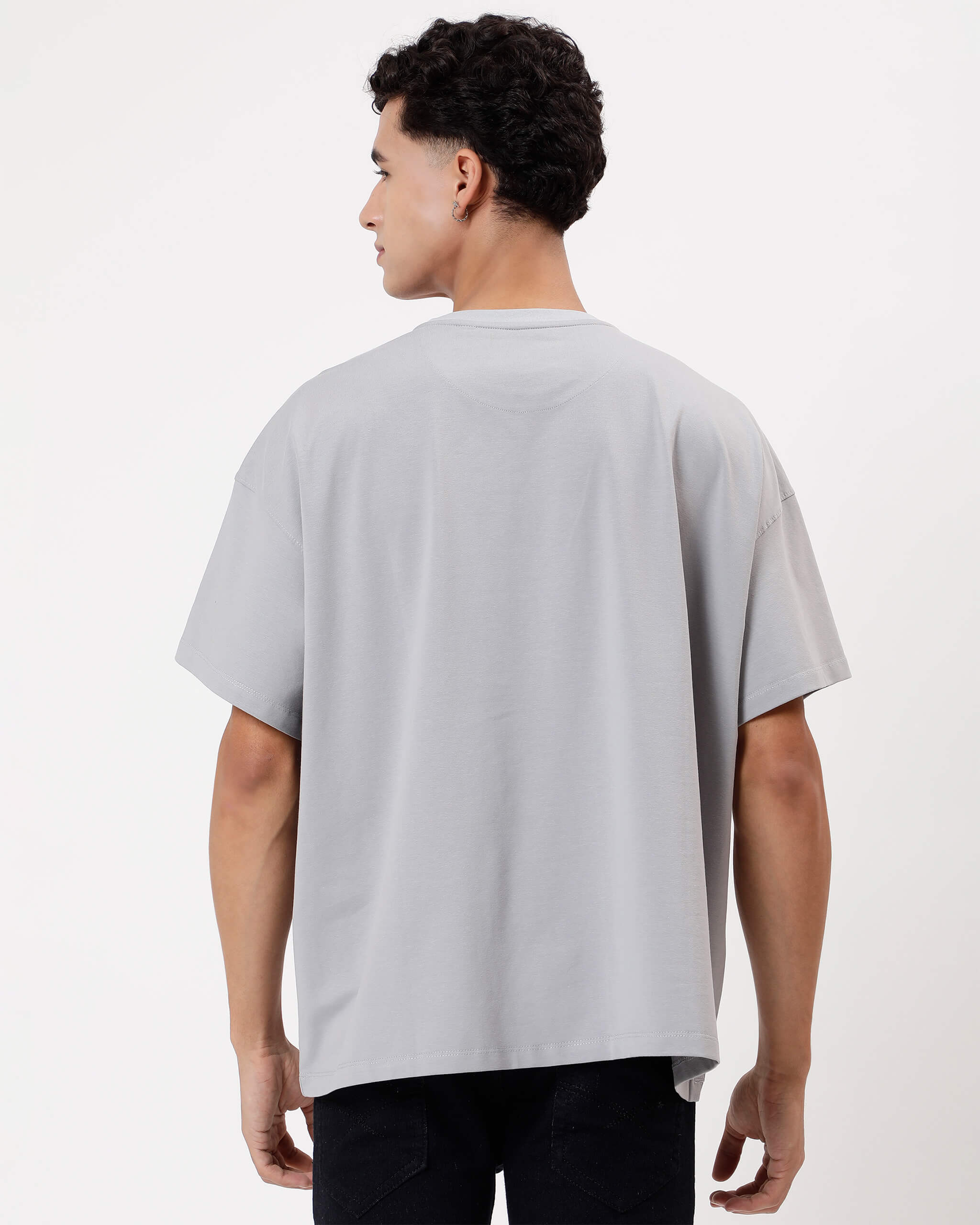 Ash Grey Oversized Men Tshirt
