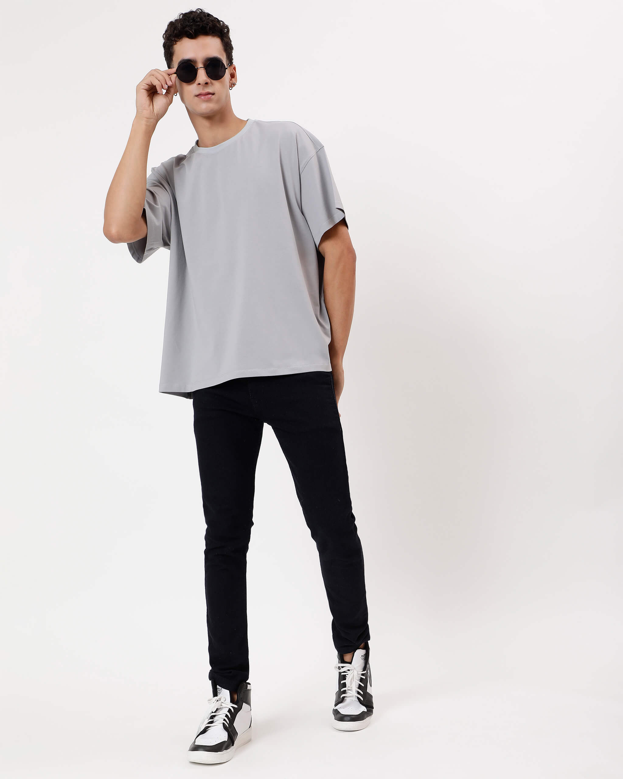Ash Grey Oversized Men Tshirt