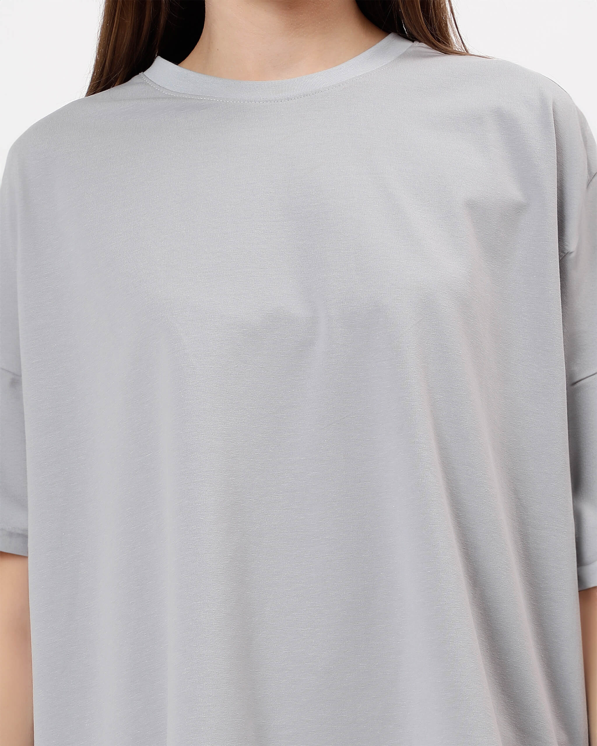 Ash Grey Women's Oversized Tshirt