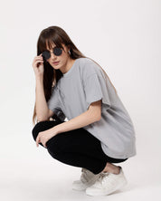 Ash Grey Women's Oversized Tshirt
