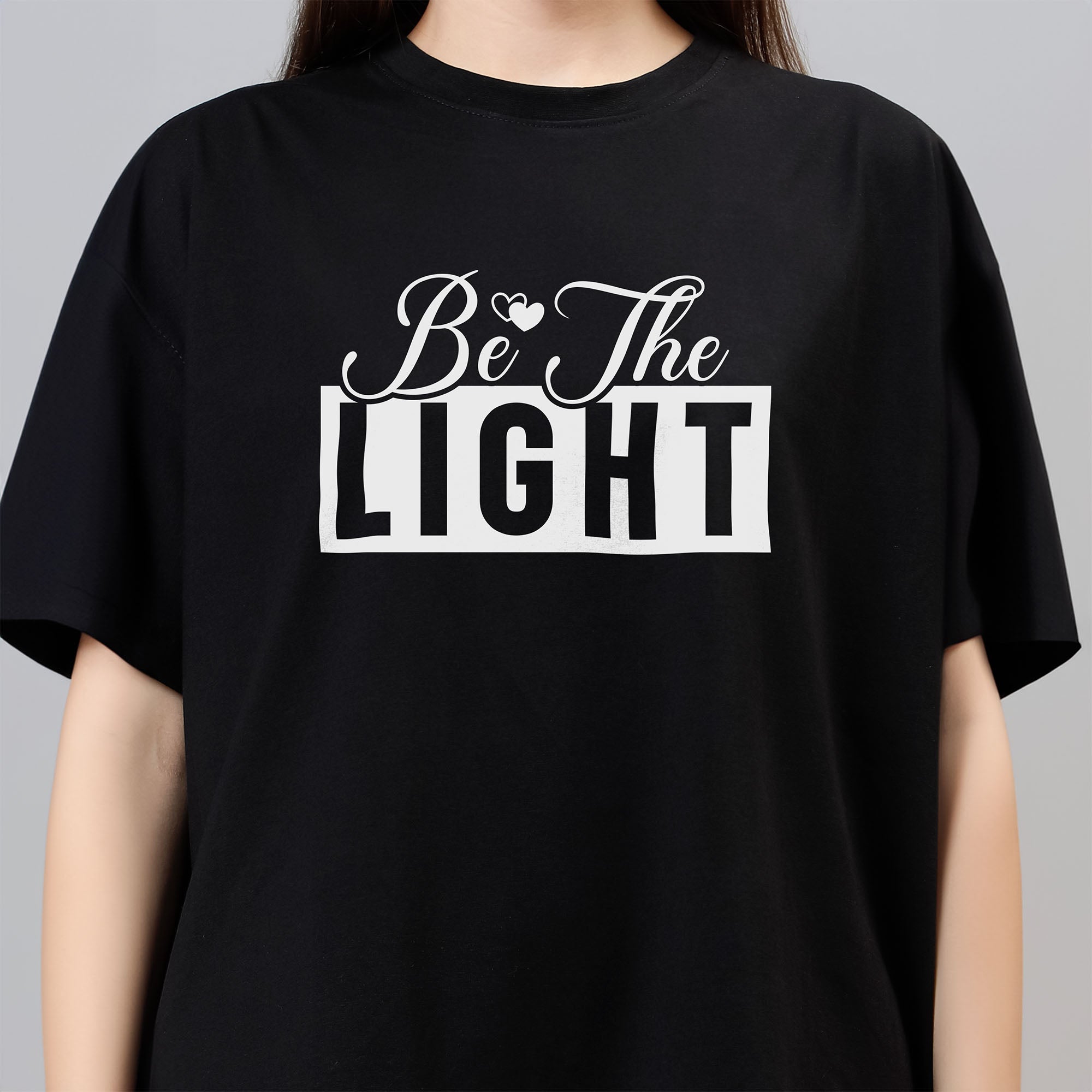 Be The Light - Black Women's Oversized Tshirt