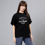 Let Me Overthink This - Black Women's Oversized Tshirt