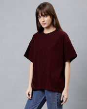 Maroon Women's Oversized Tshirt