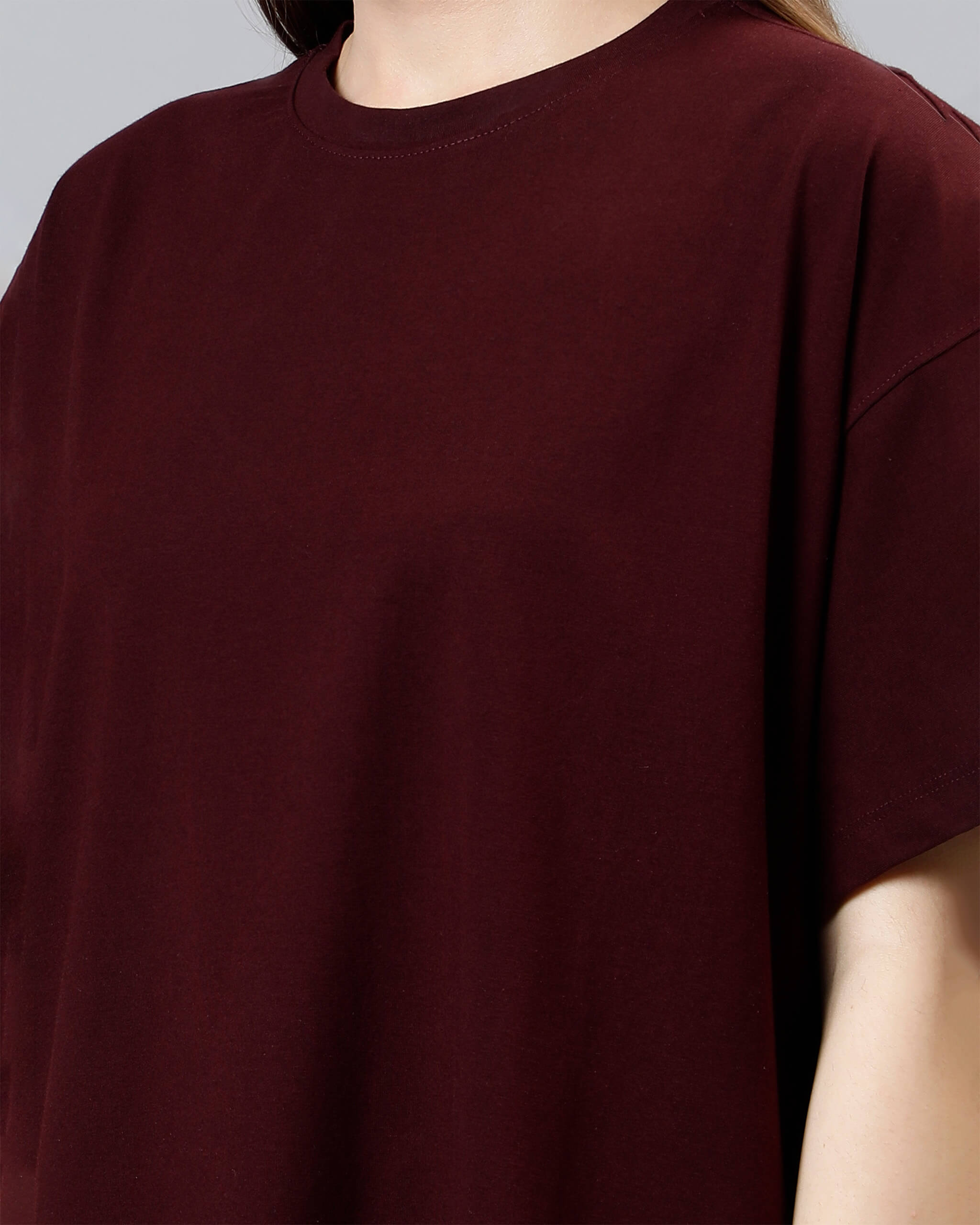 Maroon Women's Oversized Tshirt