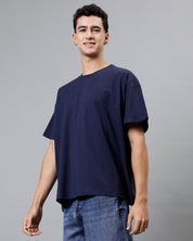 Navy Blue Oversized Men Tshirt