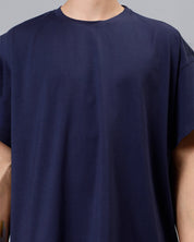 Navy Blue Oversized Men Tshirt