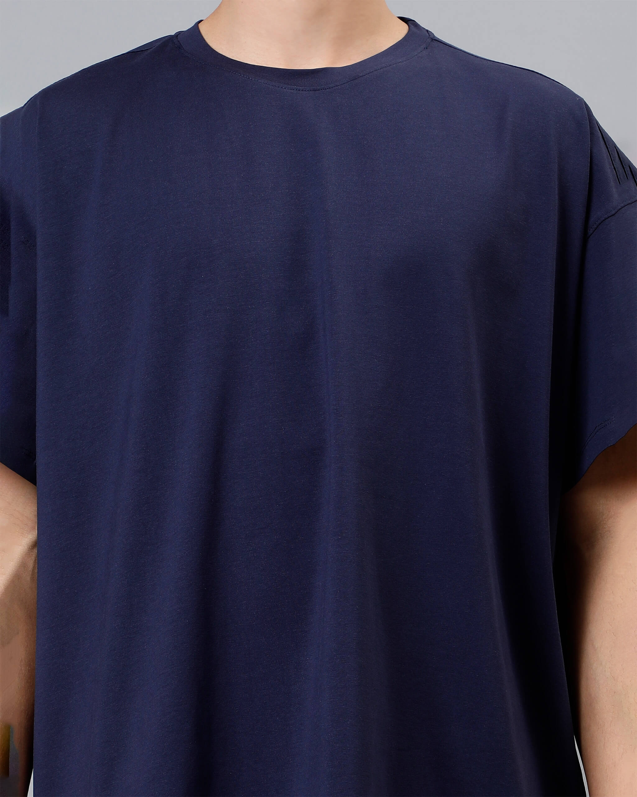 Navy Blue Oversized Men Tshirt