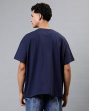 Navy Blue Oversized Men Tshirt