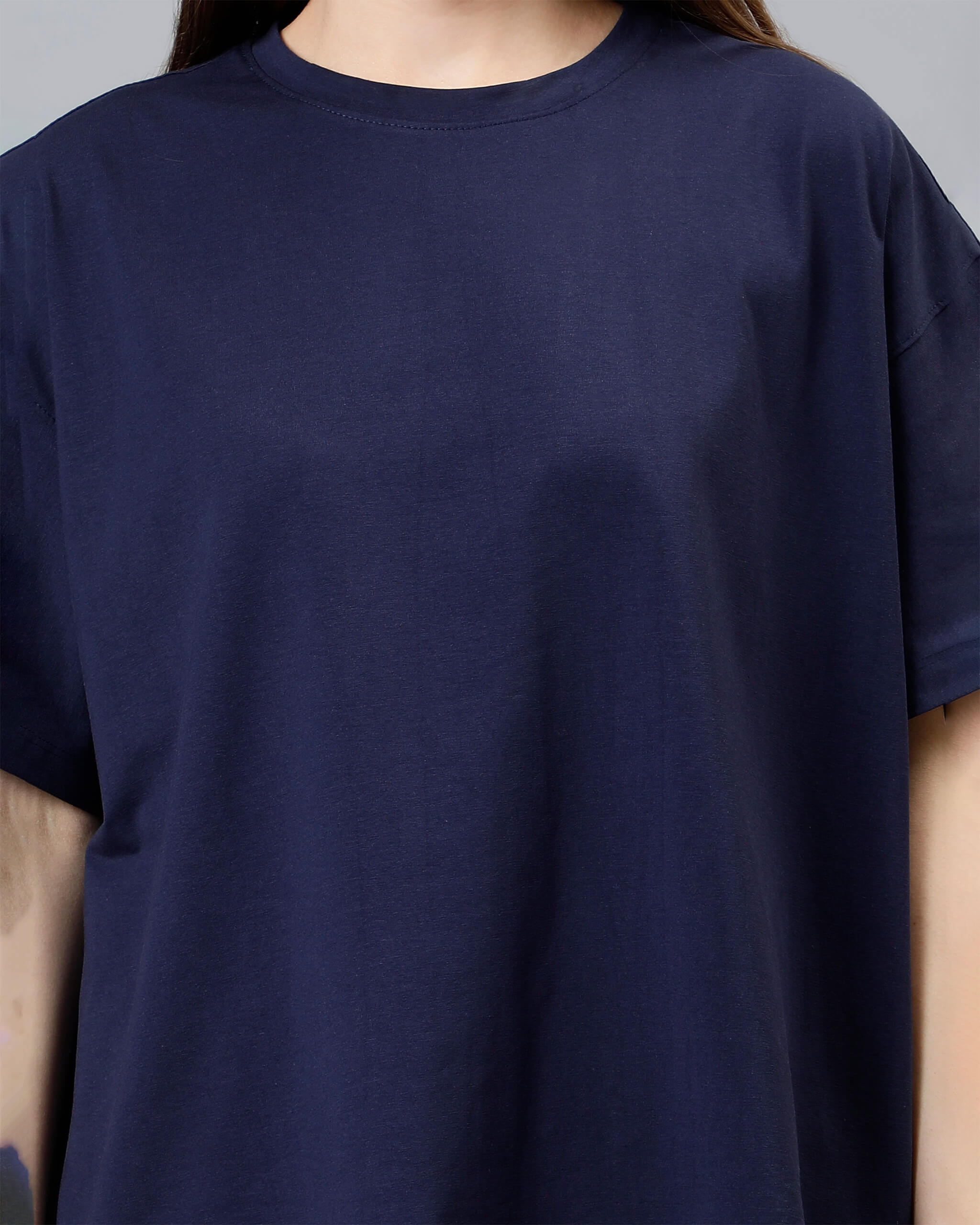 Navy Blue Women's Oversized Tshirt