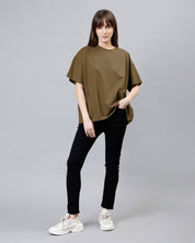 Camel Brown Women's Oversized Tshirt