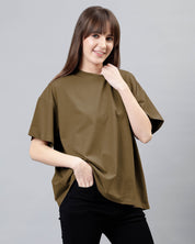 Camel Brown Women's Oversized Tshirt