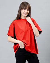 Marigold Red Women's Oversized Tshirt