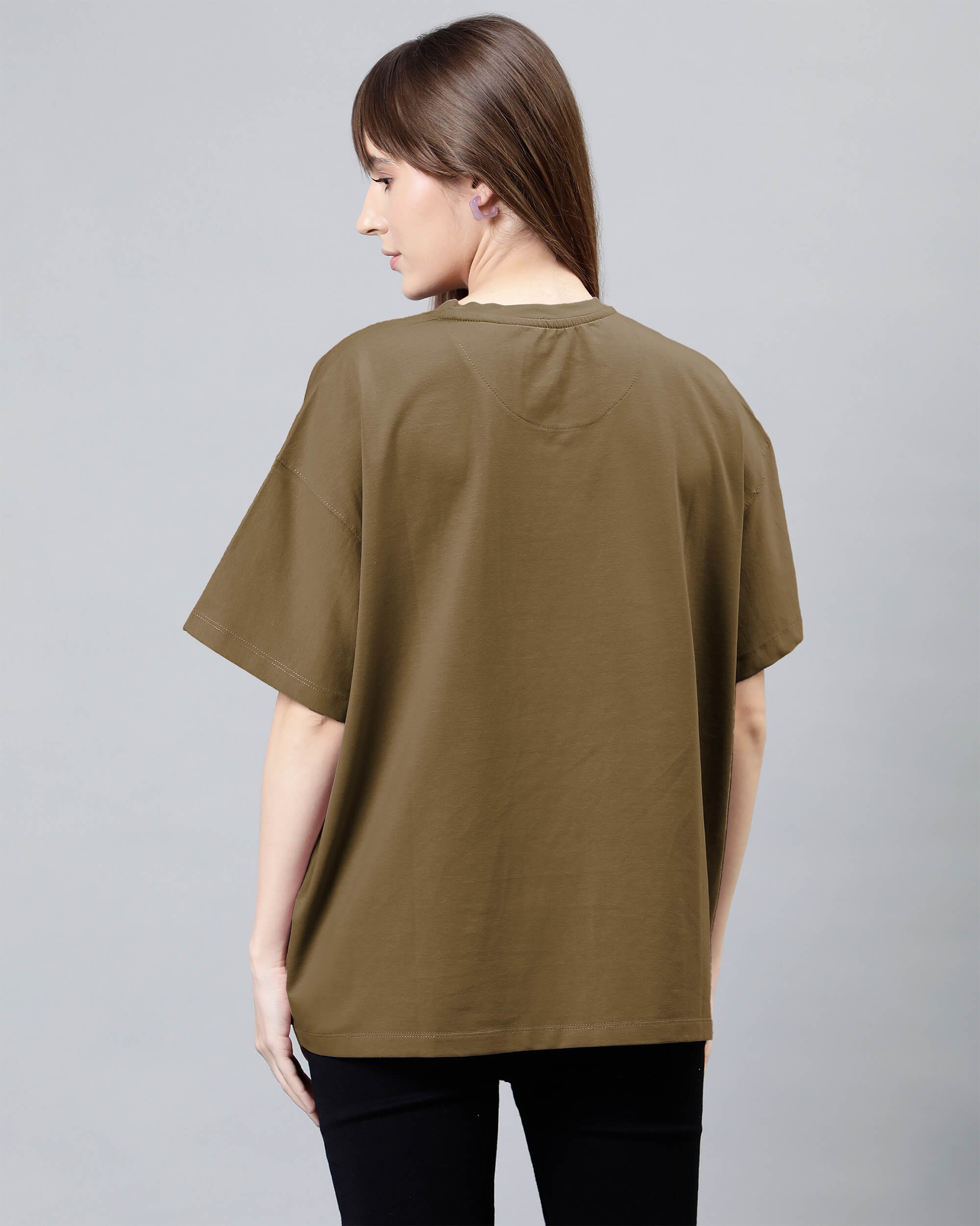 Camel Brown Women's Oversized Tshirt