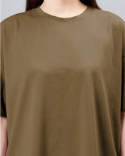 Camel Brown Women's Oversized Tshirt