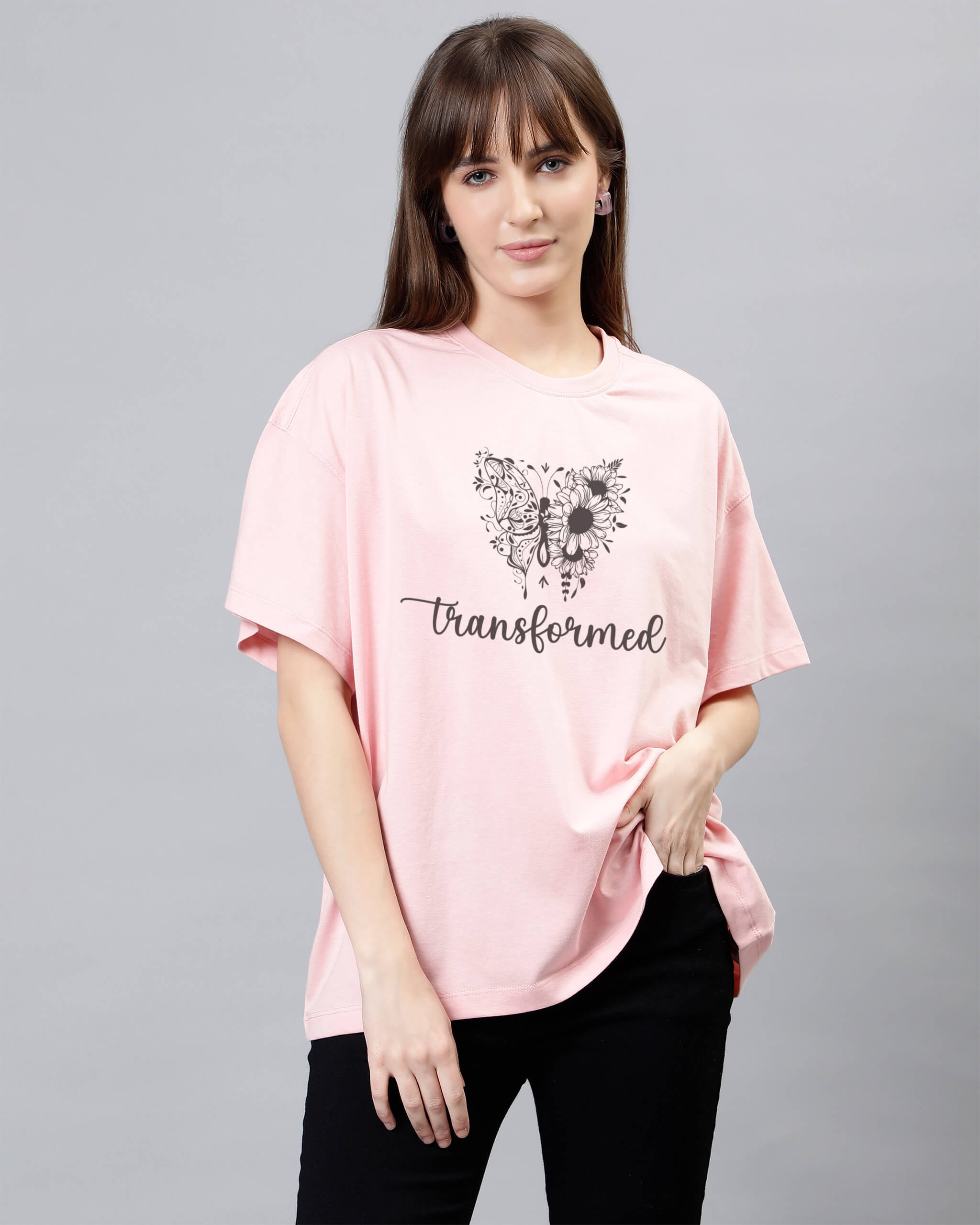 Empower Collection - Transformed - Pink Women's Oversized Tshirt