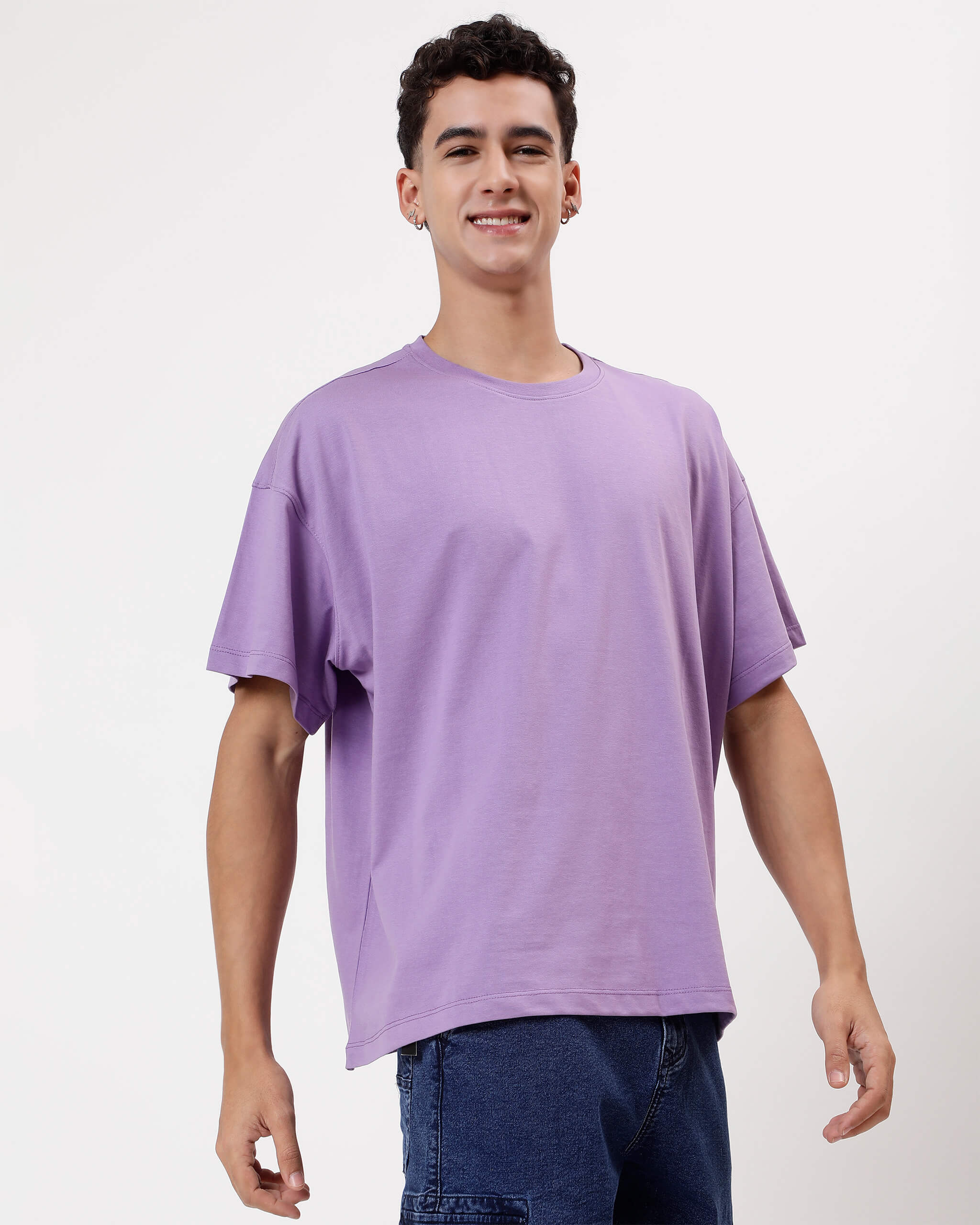 Purple Oversized Men Tshirt