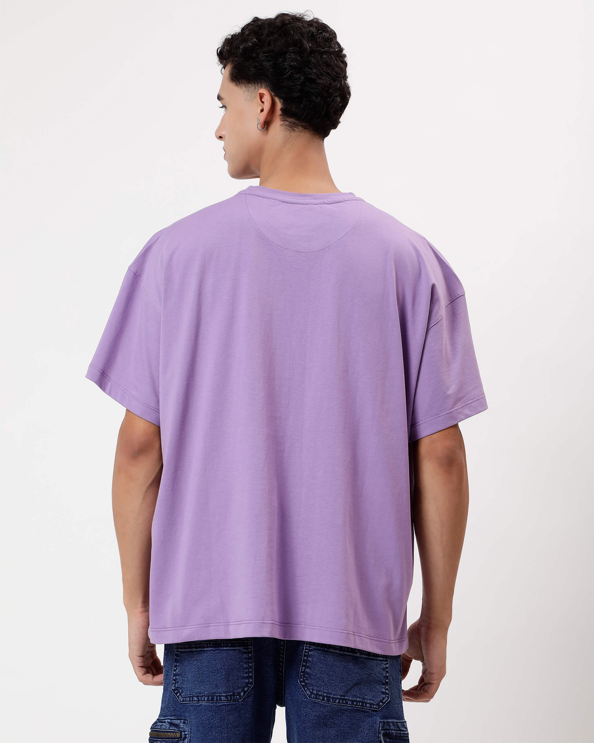 Purple Oversized Men Tshirt