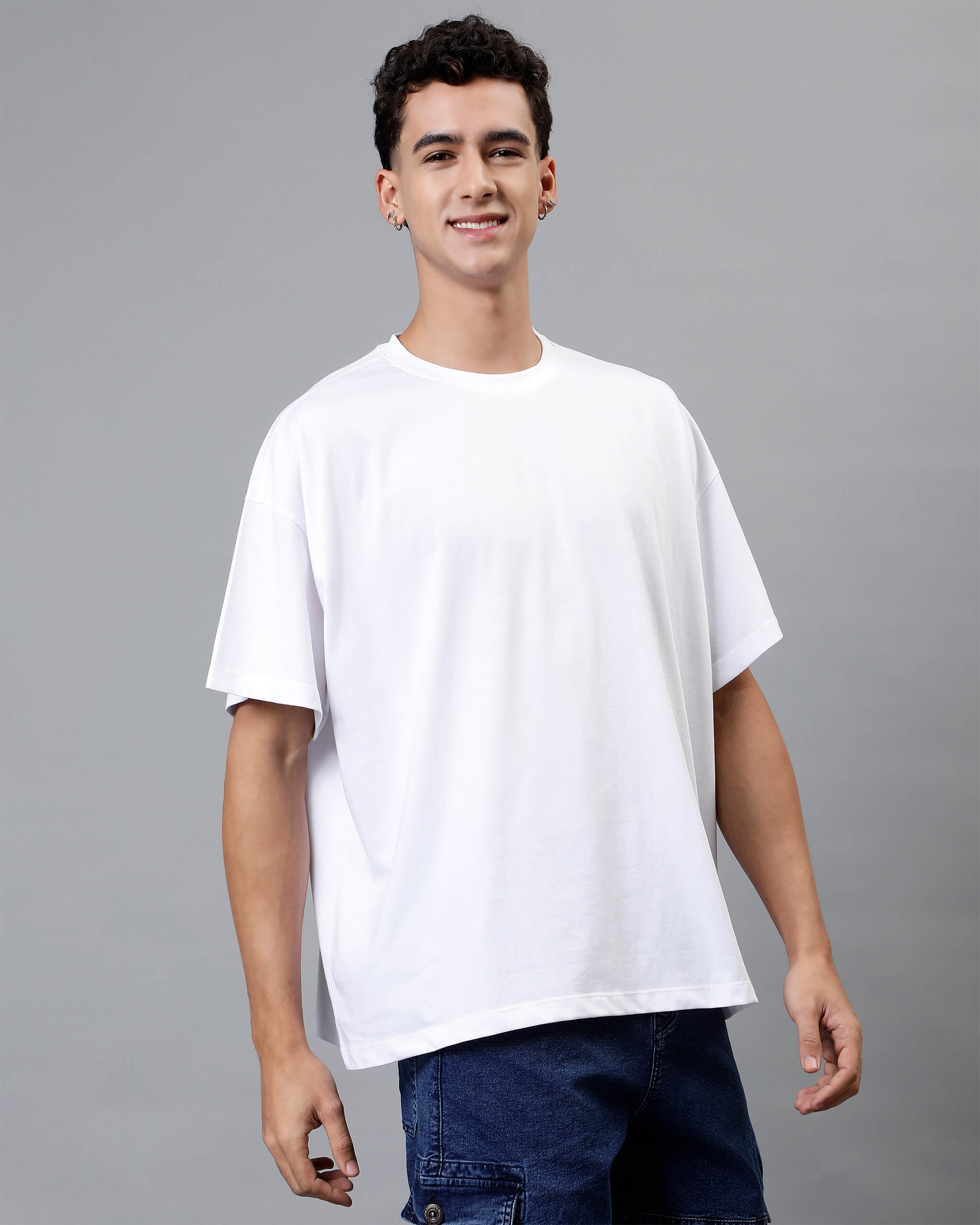 White Oversized Men Tshirt