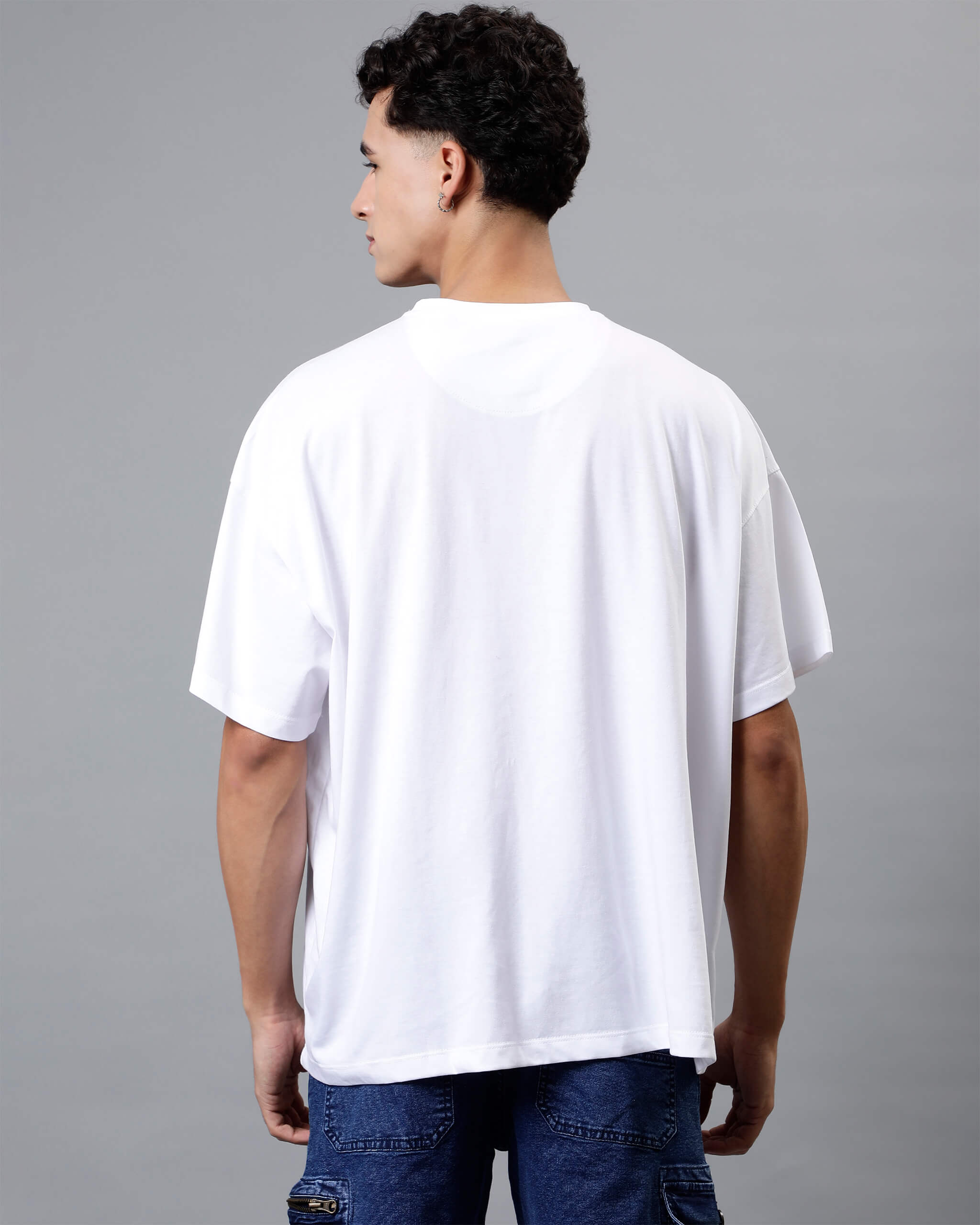 White Oversized Men Tshirt